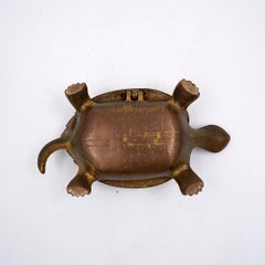 Vintage Bronze Turtle Trinket Box, Solid Cast Design from the 1950s