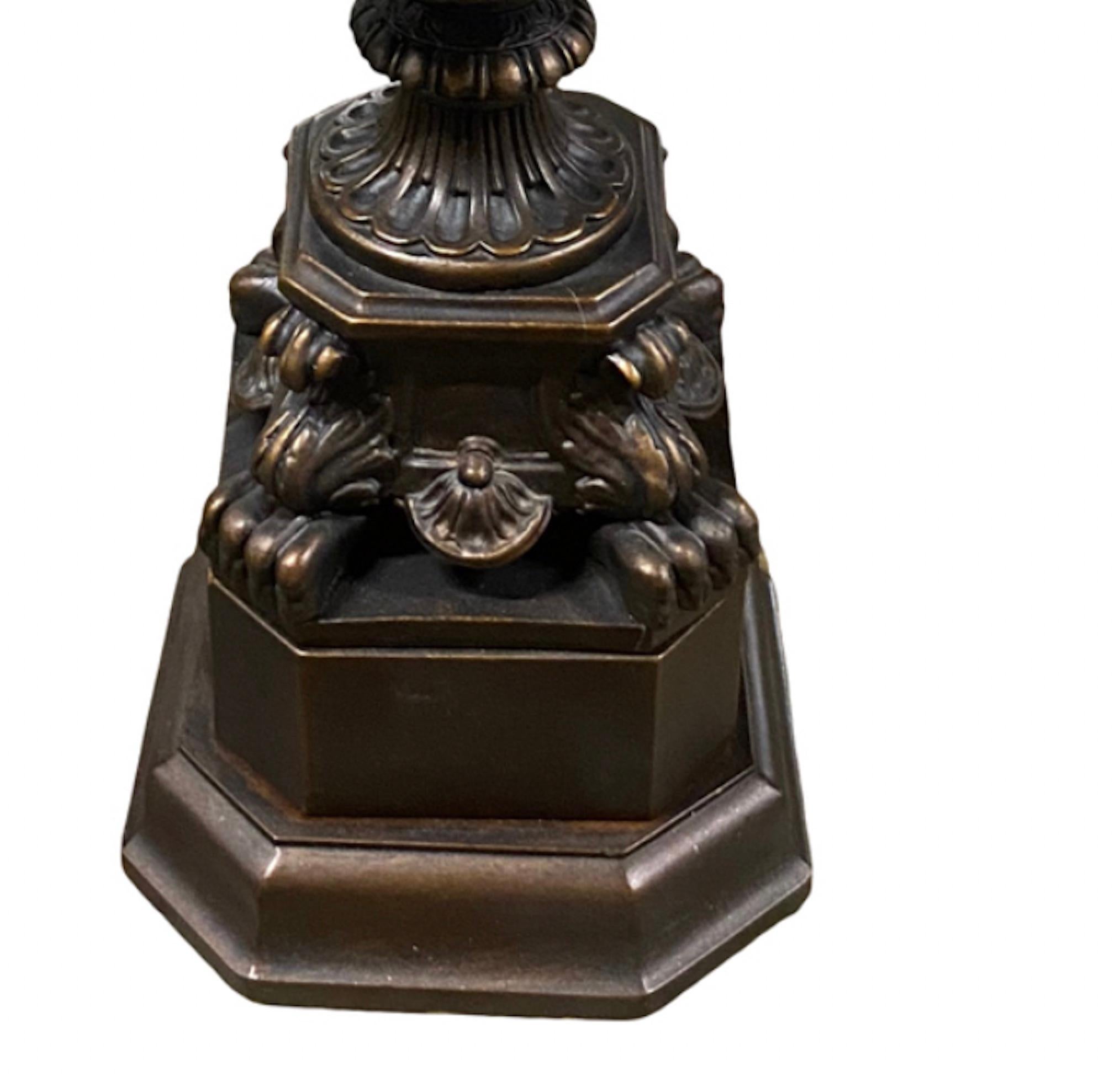 Vintage Bronze Urn Table Lamp

22″H to Socket x 6 1/2″Base
