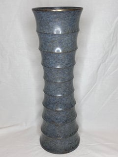 Vintage Bronze Vase Brancusi Inspired Organic Modern Architectural Detail Finish