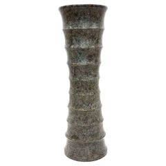 Vintage Bronze Vase Brancusi Inspired Organic Modern Architectural Detail Finish