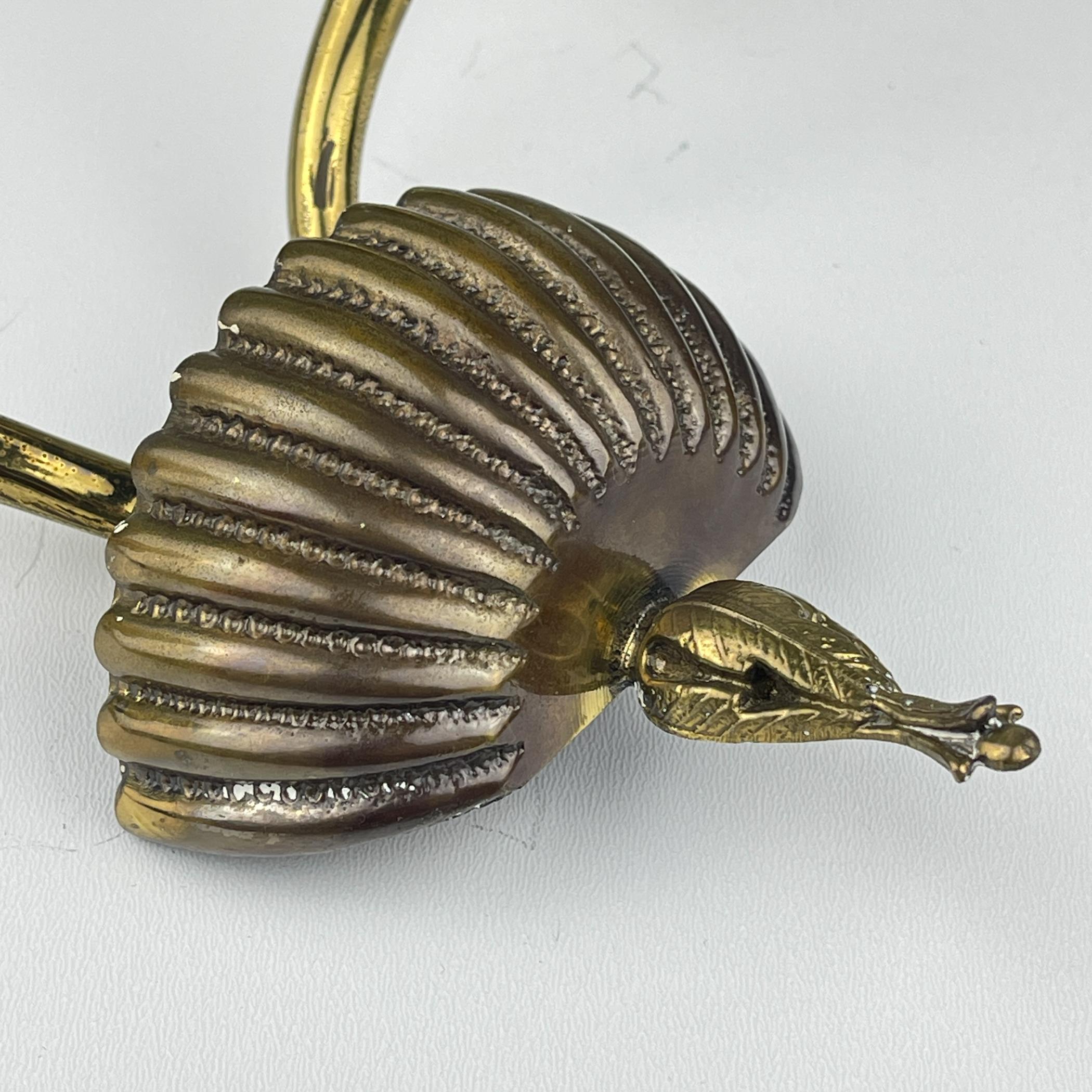 Vintage bronze wall lamps, Italy 1950s, Set of 2 For Sale 5