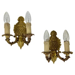 Vintage Bronze Wall Sconces Double Armed Lighting Lamp In Candelabra Style