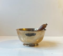 Vintage Bronze Yoga Meditation Singing Bowl with Striker, 1960s