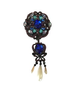 Vintage Brooch by French Designer Jean Louis Scherrer Made in Paris France