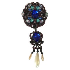 Vintage Brooch by French Designer Jean Louis Scherrer Made in Paris France