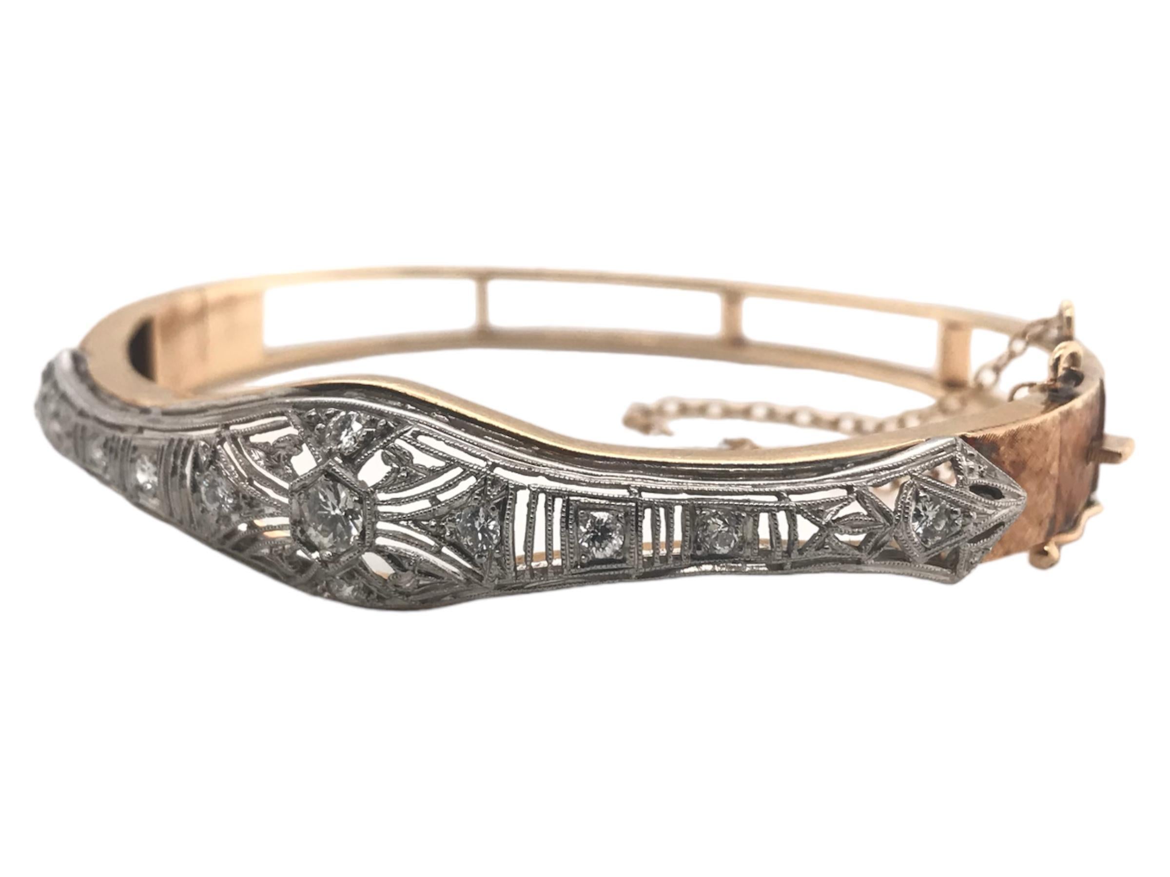 Vintage Brooch Conversion Bangle Braclet In Good Condition In Montgomery, AL