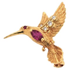 Vintage brooch E. Wolfe and Co Signed and Numbered 18k Gold