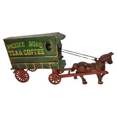 Retro Brooke Bond Tea and Coffee Cast Iron Horse and Wagon with Driver