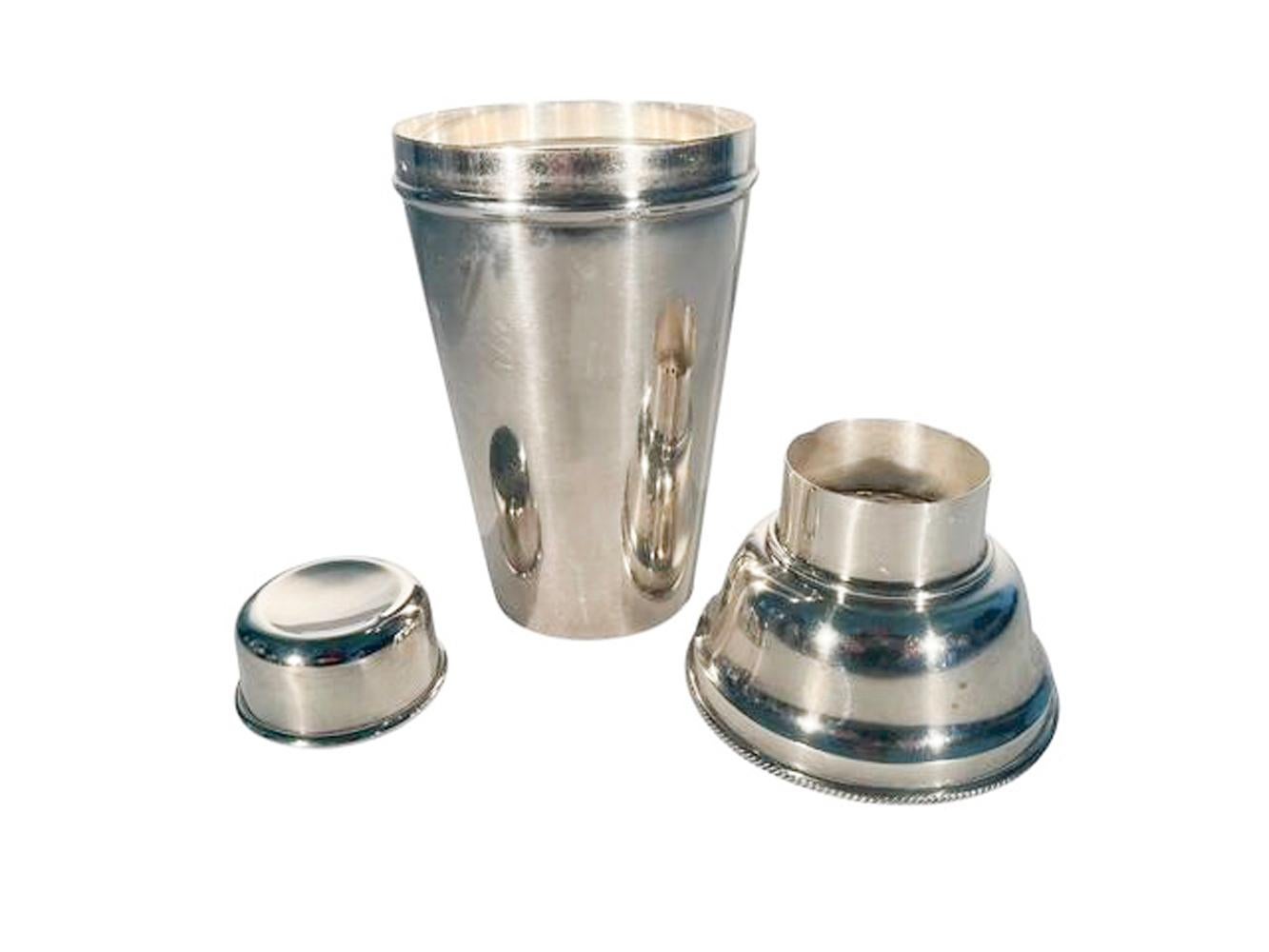 Vintage By. Set de voyage pour cocktails en argent et en verre dans un étui en cuir en vente 5