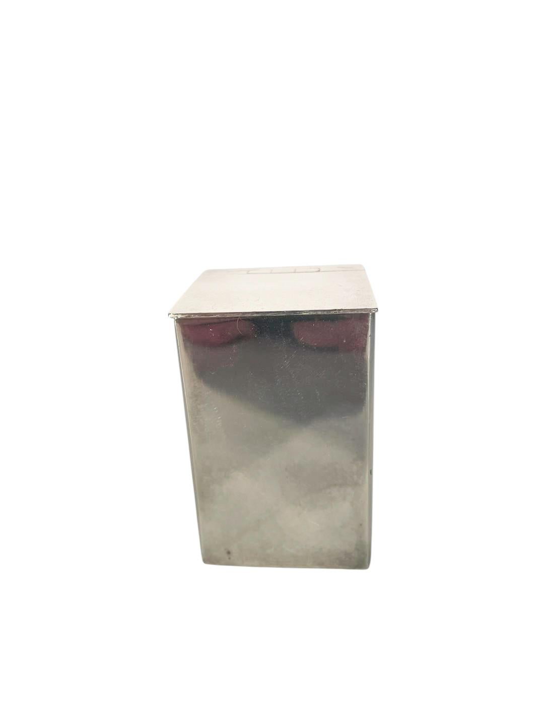 Vintage By. Set de voyage pour cocktails en argent et en verre dans un étui en cuir en vente 12