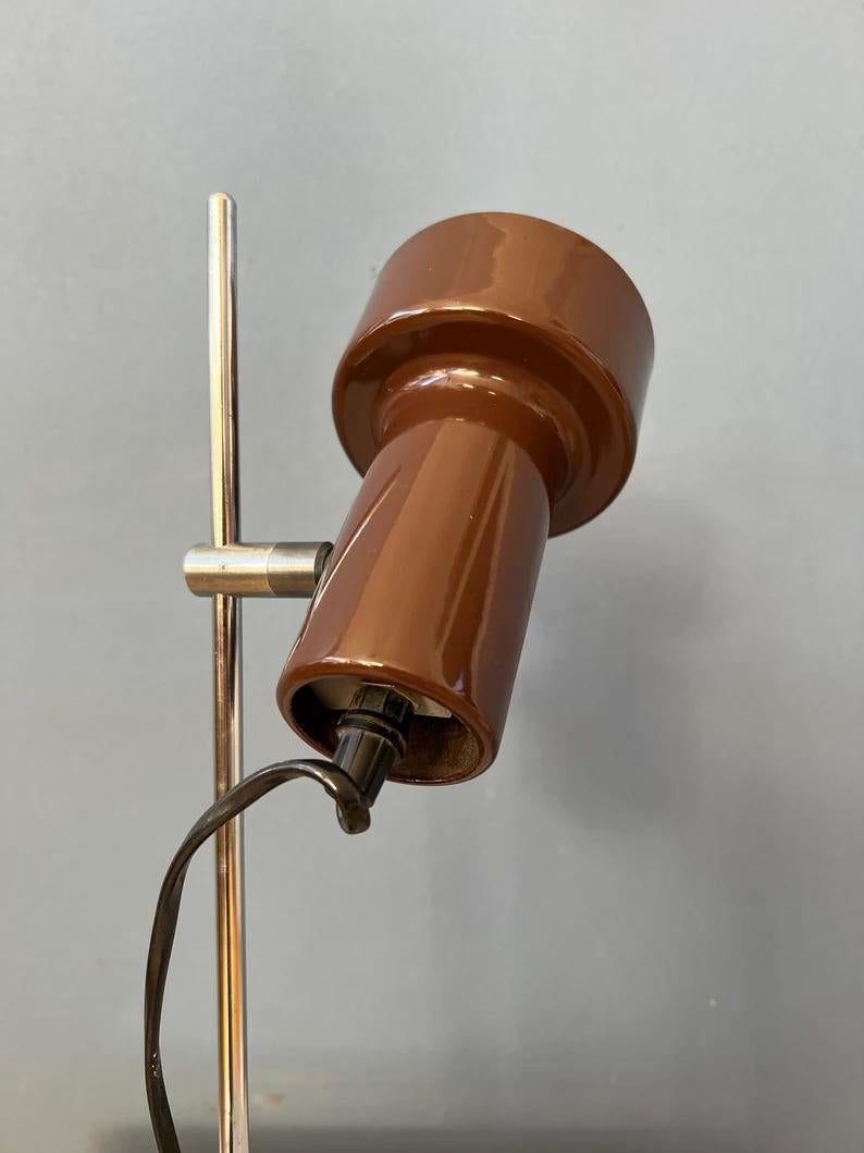 Vintage Brown Adjustable Space Age Desk Lamp, 1970s For Sale 5