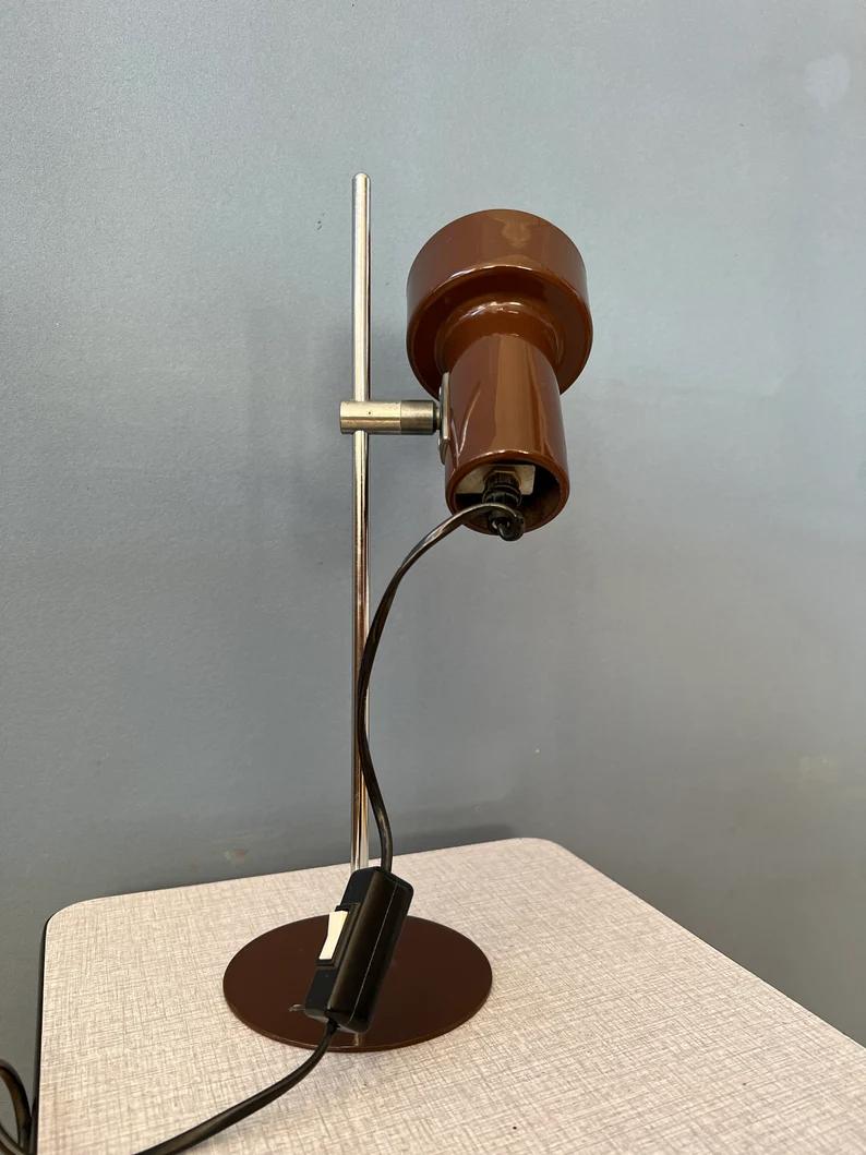 Vintage Brown Adjustable Space Age Desk Lamp, 1970s For Sale 2