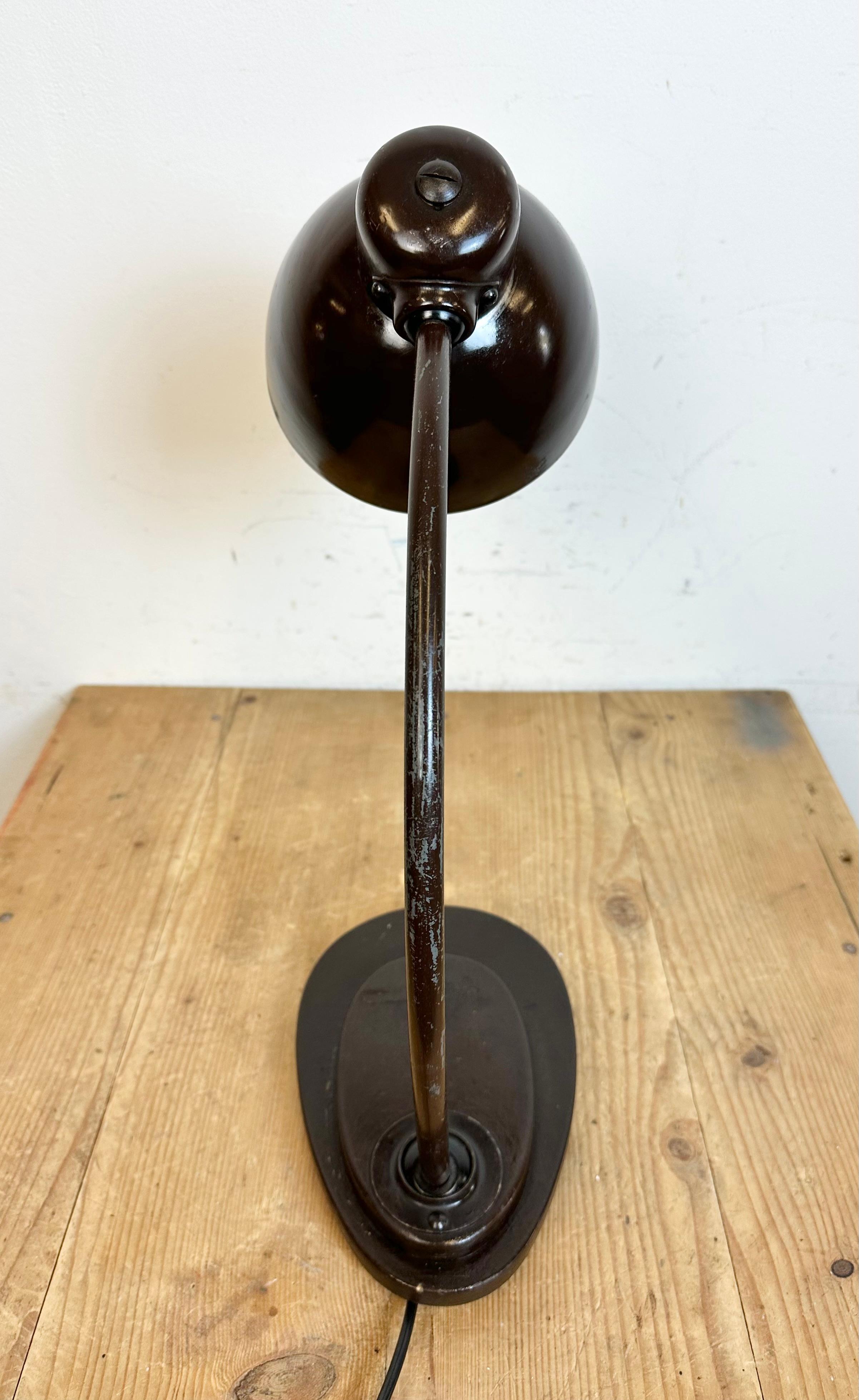 Vintage Brown Adjustable Table Lamp, 1960s For Sale 6
