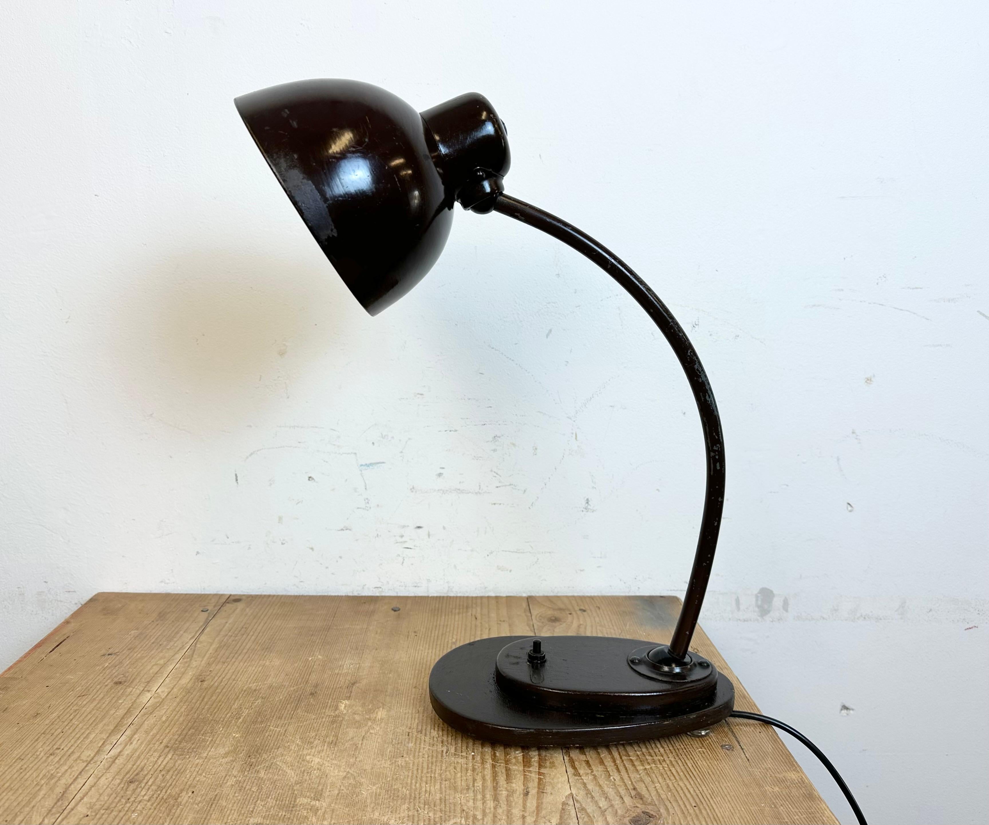 20th Century Vintage Brown Adjustable Table Lamp, 1960s For Sale