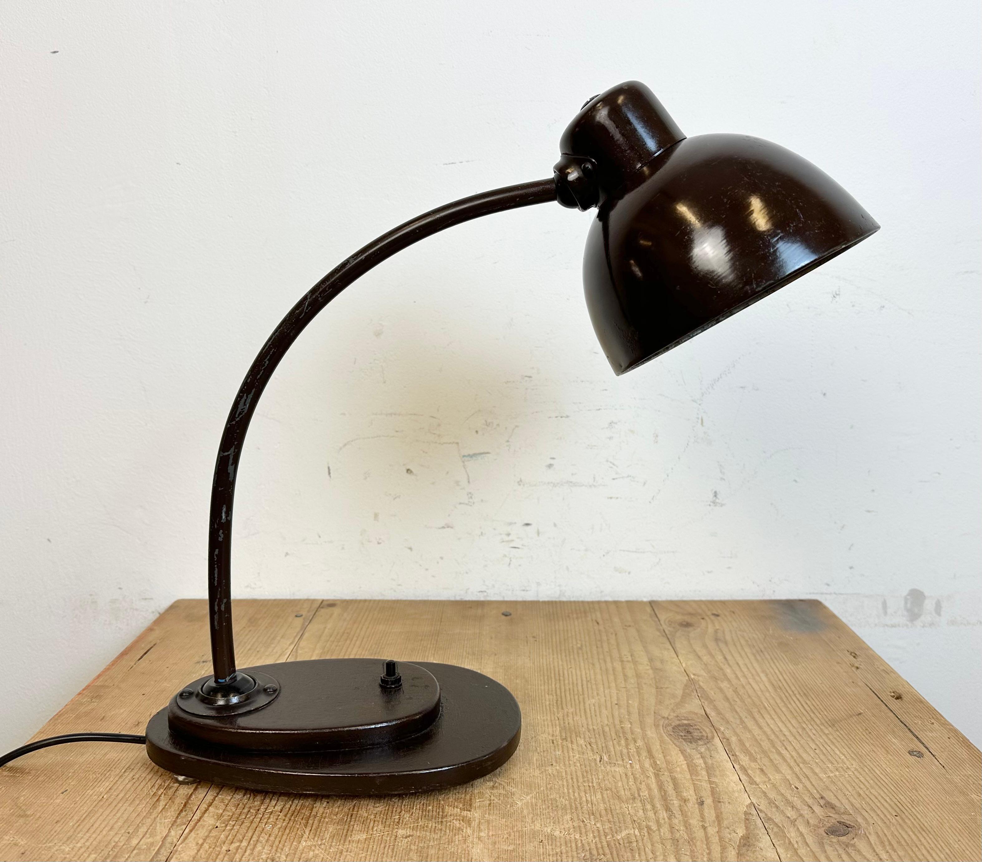 Vintage Brown Adjustable Table Lamp, 1960s For Sale 2