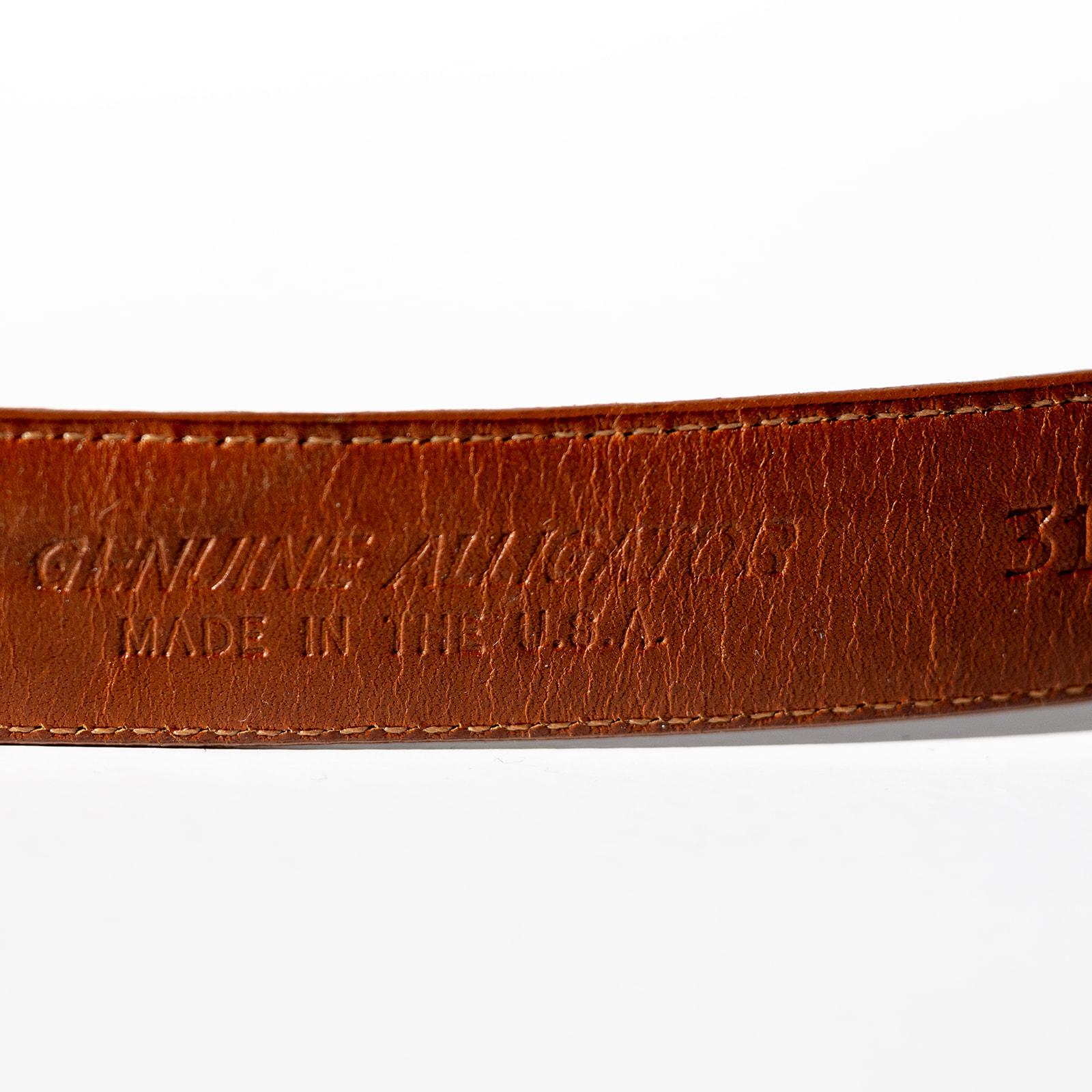 Vintage Brown Alligator Gürtel mit Sterling Silber Schnalle im Angebot 4