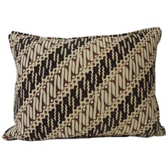 Vintage Brown and Black Batik Decorative Bolsters Pillow