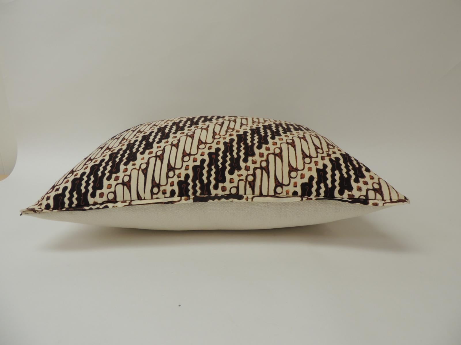 Tribal Vintage Brown and Black Batik Decorative Bolsters Pillows