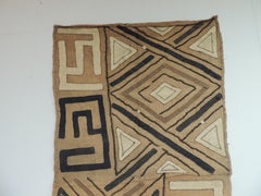 Vintage Brown and Black Earth Tones African Applique Kuba Textile