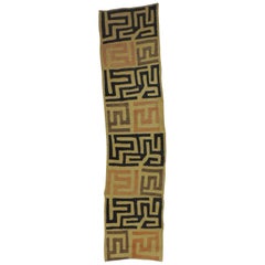 Vintage Brown and Black Earth Tones African Applique Kuba Textile