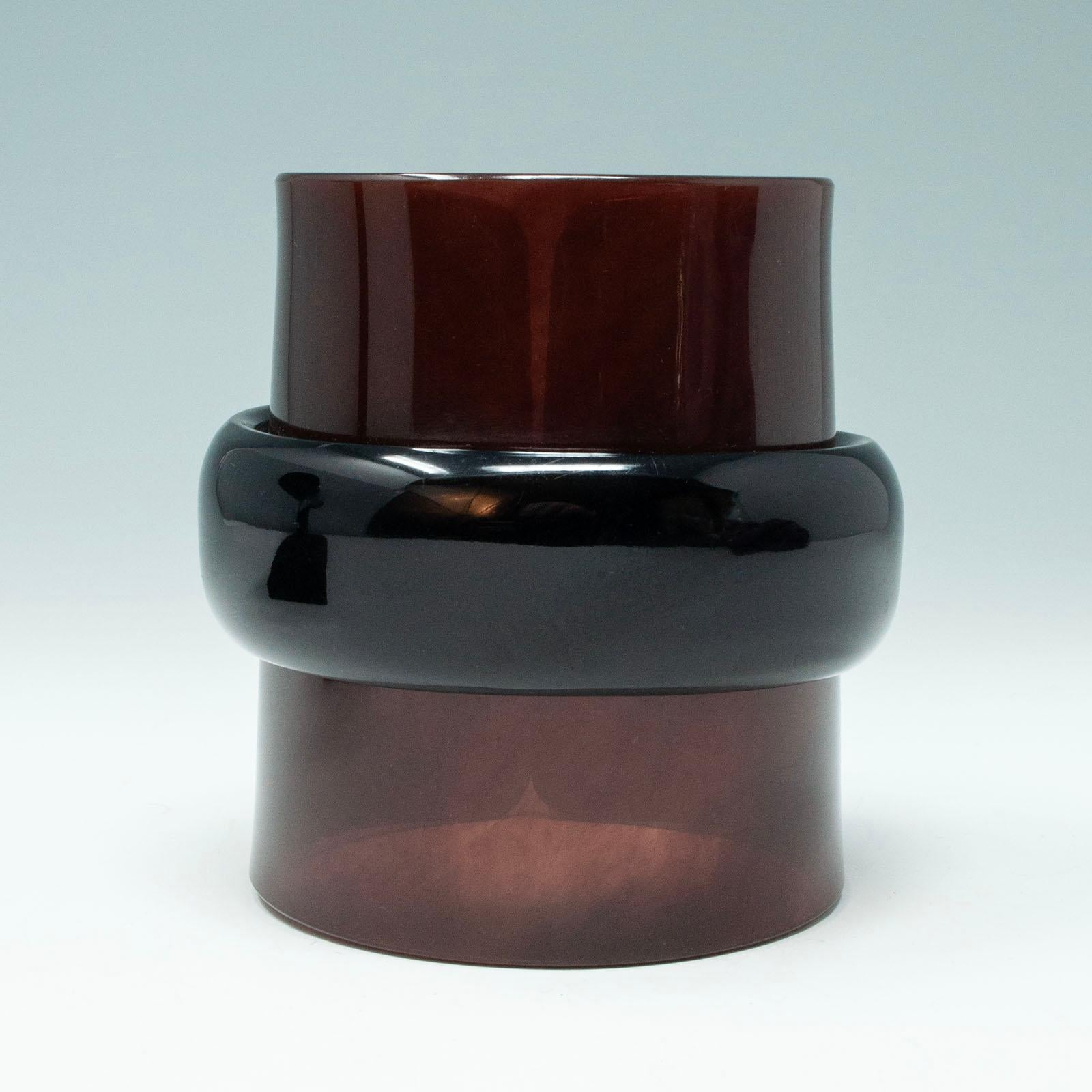 Manchette vintage en fausse tortue Lucite marron et noire Bon état - En vente à Point Richmond, CA