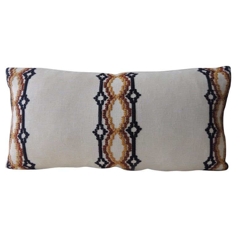 Vintage Brown And Black Woven Swedish Decorative Bolster Pillow For Sale At 1stdibs