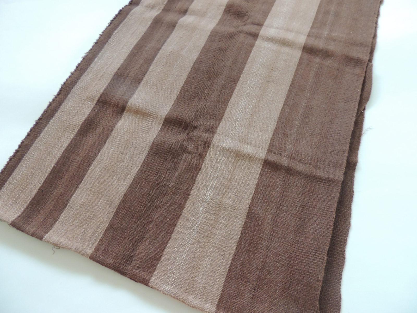 Modern Vintage Brown and Camel Woven Textile For Sale