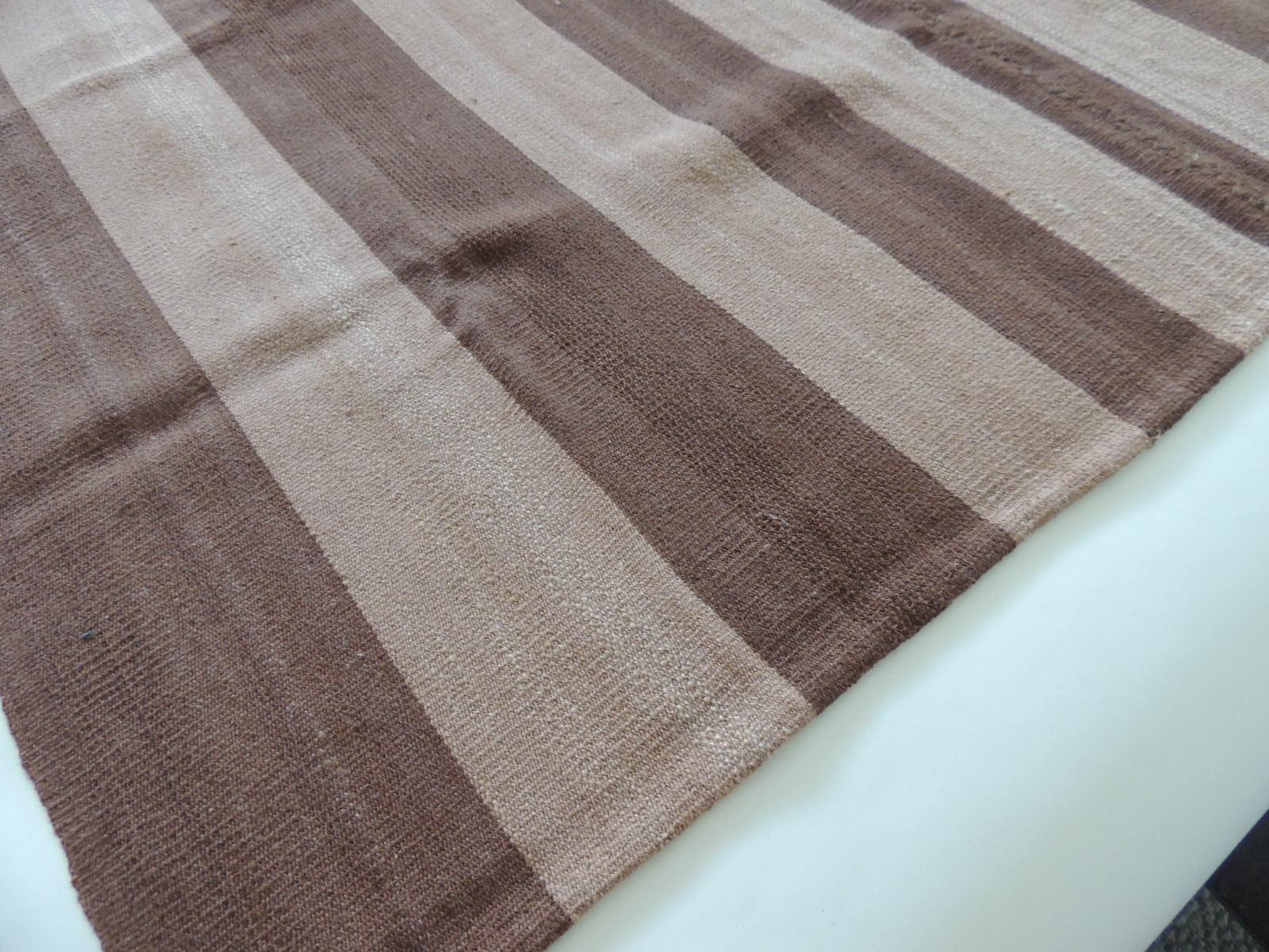 Argentine Vintage Brown and Camel Woven Textile For Sale