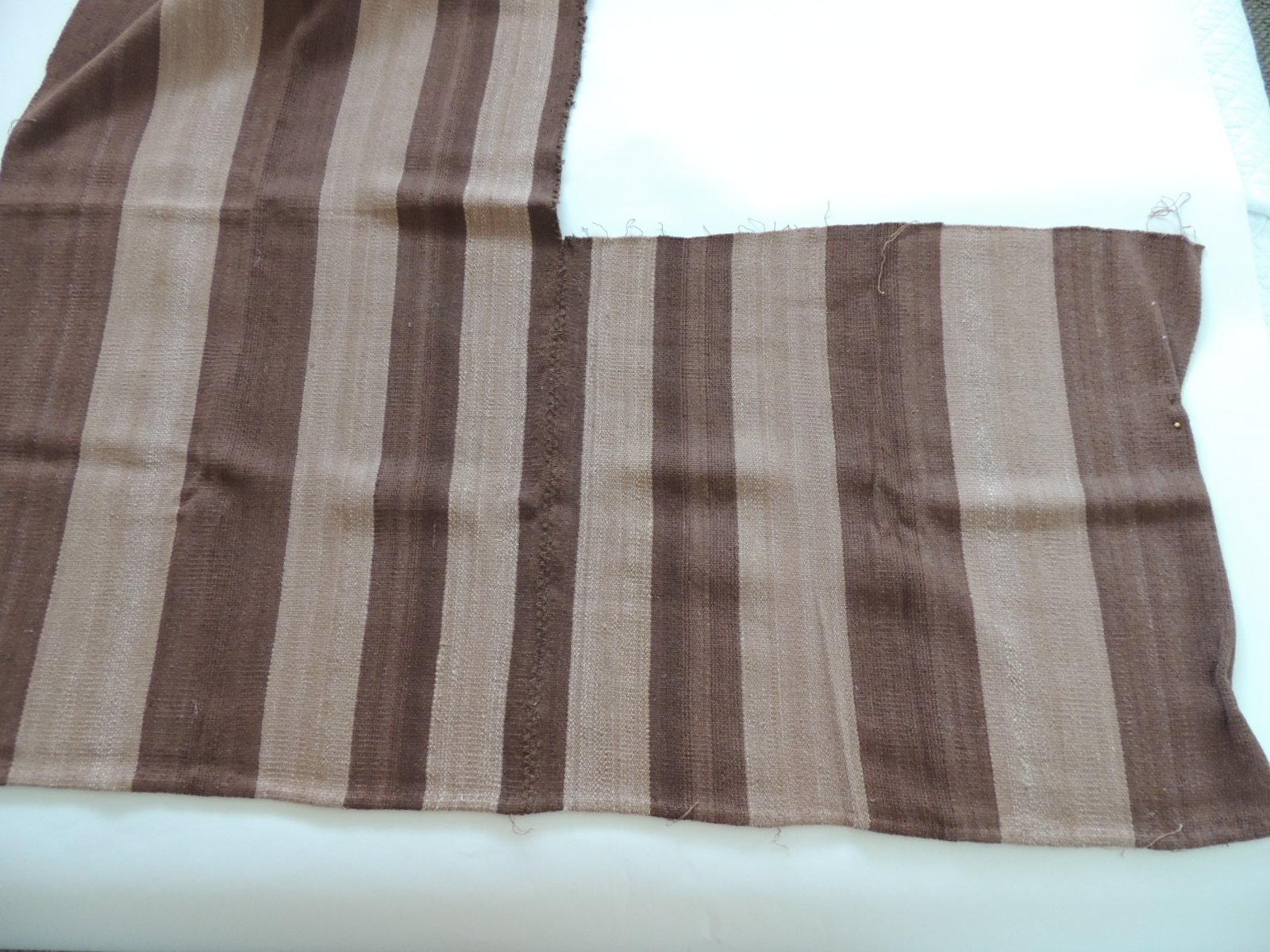 Hand-Crafted Vintage Brown and Camel Woven Textile For Sale