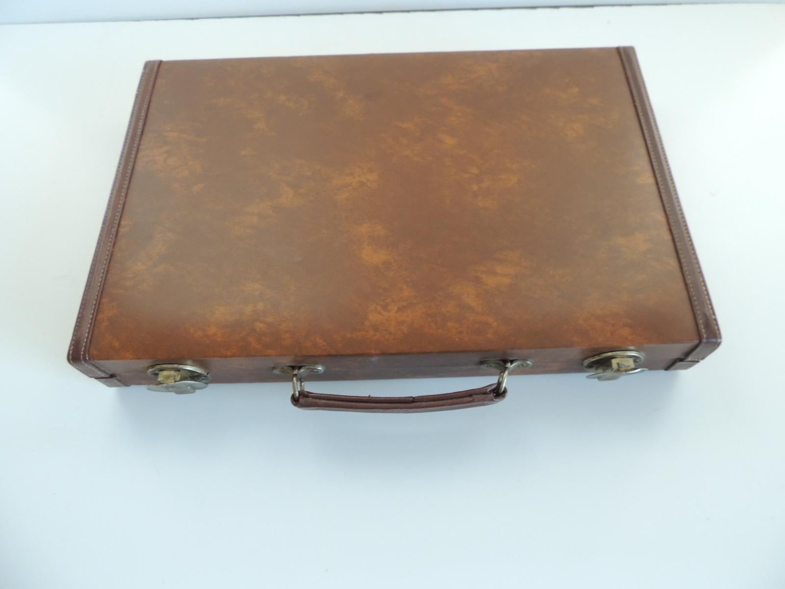 Asian Vintage Brown and Tan Backgammon Game