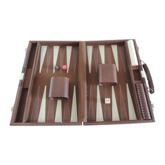 Vintage Brown and Tan Backgammon Game