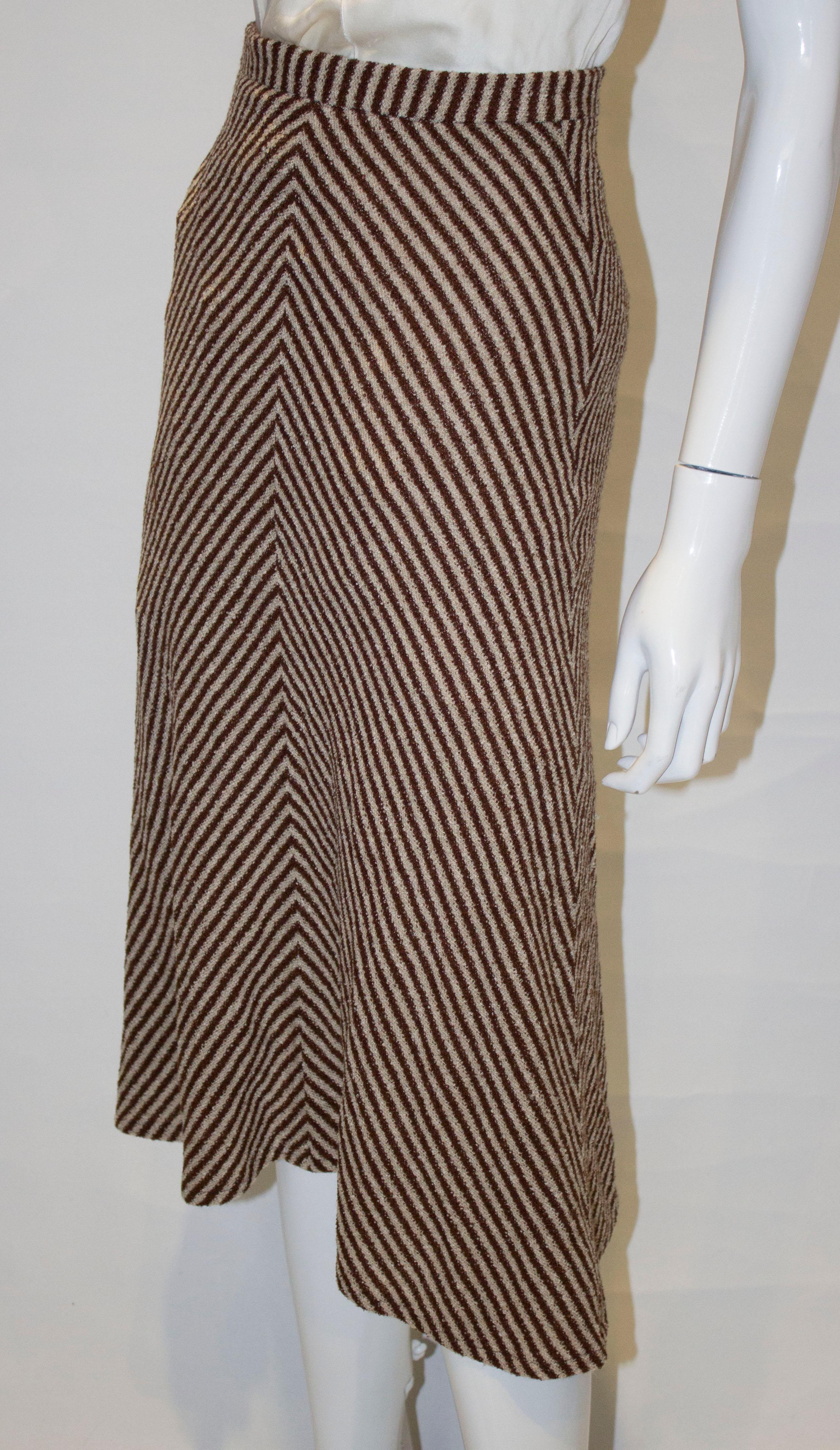 brown stripe skirt
