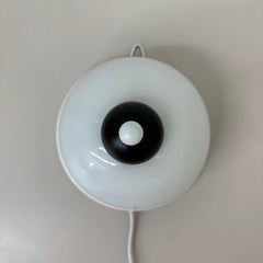 Vintage brown and white wall lamp sconce , 1970s