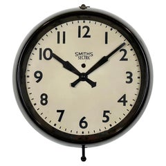 Retro Brown Bakelite Electric Wall Clock from Smiths Sectric, 1950s