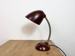 Lampe de table à col de cygne vintage en bakélite Brown, années 1950
