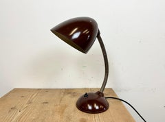 Vintage Brown Bakelite Gooseneck Table Lamp, 1960s