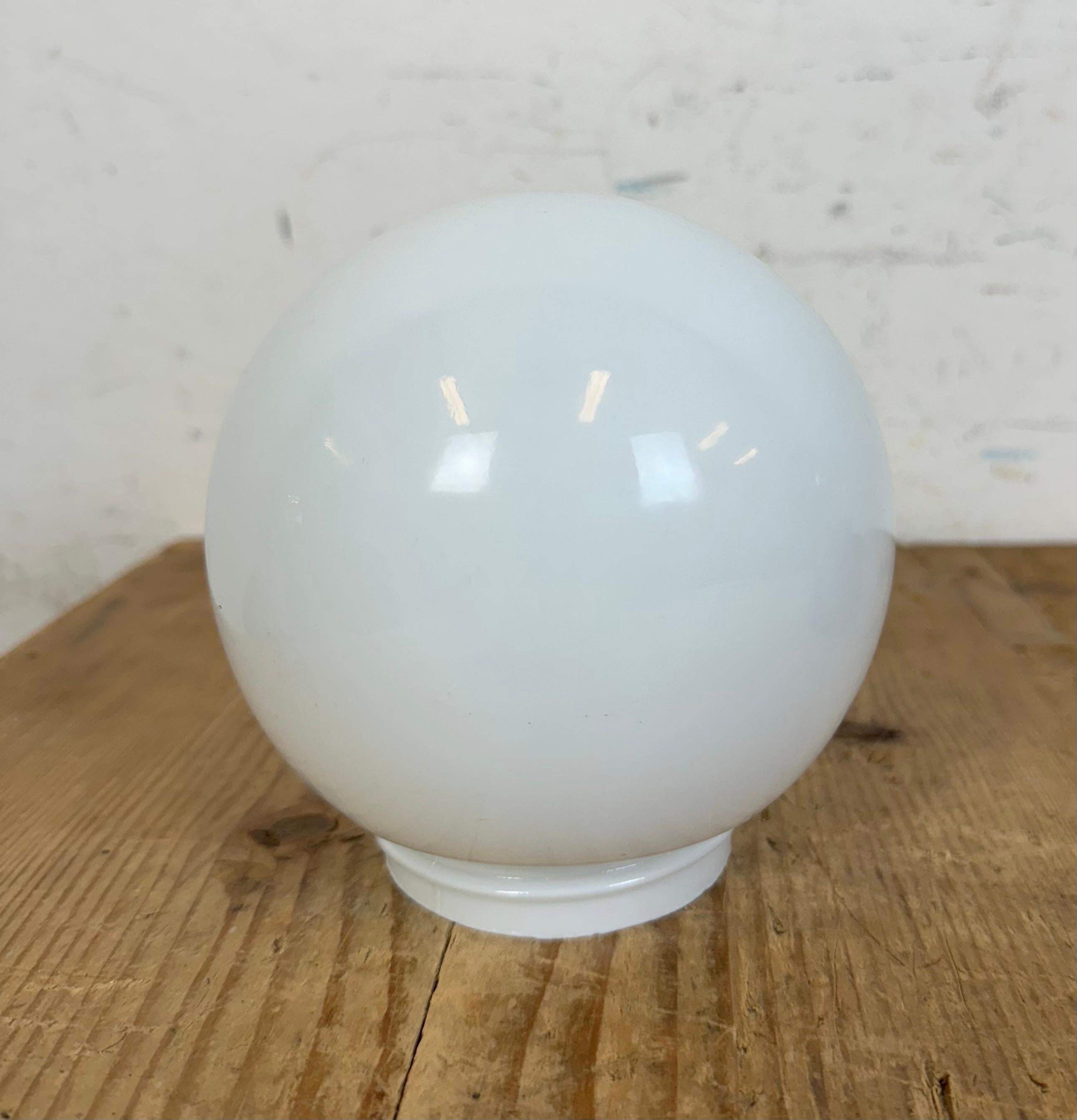 Czech Vintage Brown Bakelite Wall or Ceiling Light with Milk Glass, 1960s For Sale