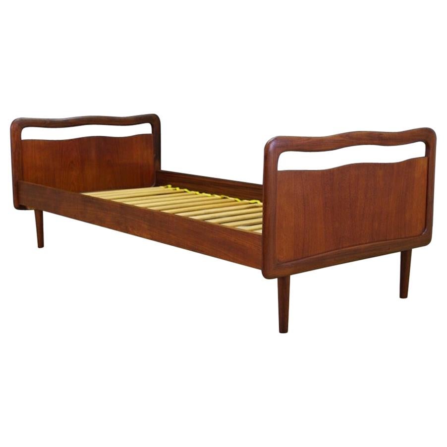 Vintage Brown Beds Danish Design Teak Classic, 1960s
