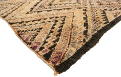 Vintage Brown Beni MGuild Moroccan Rug, Earthy Boho Chic Meets Midcentury