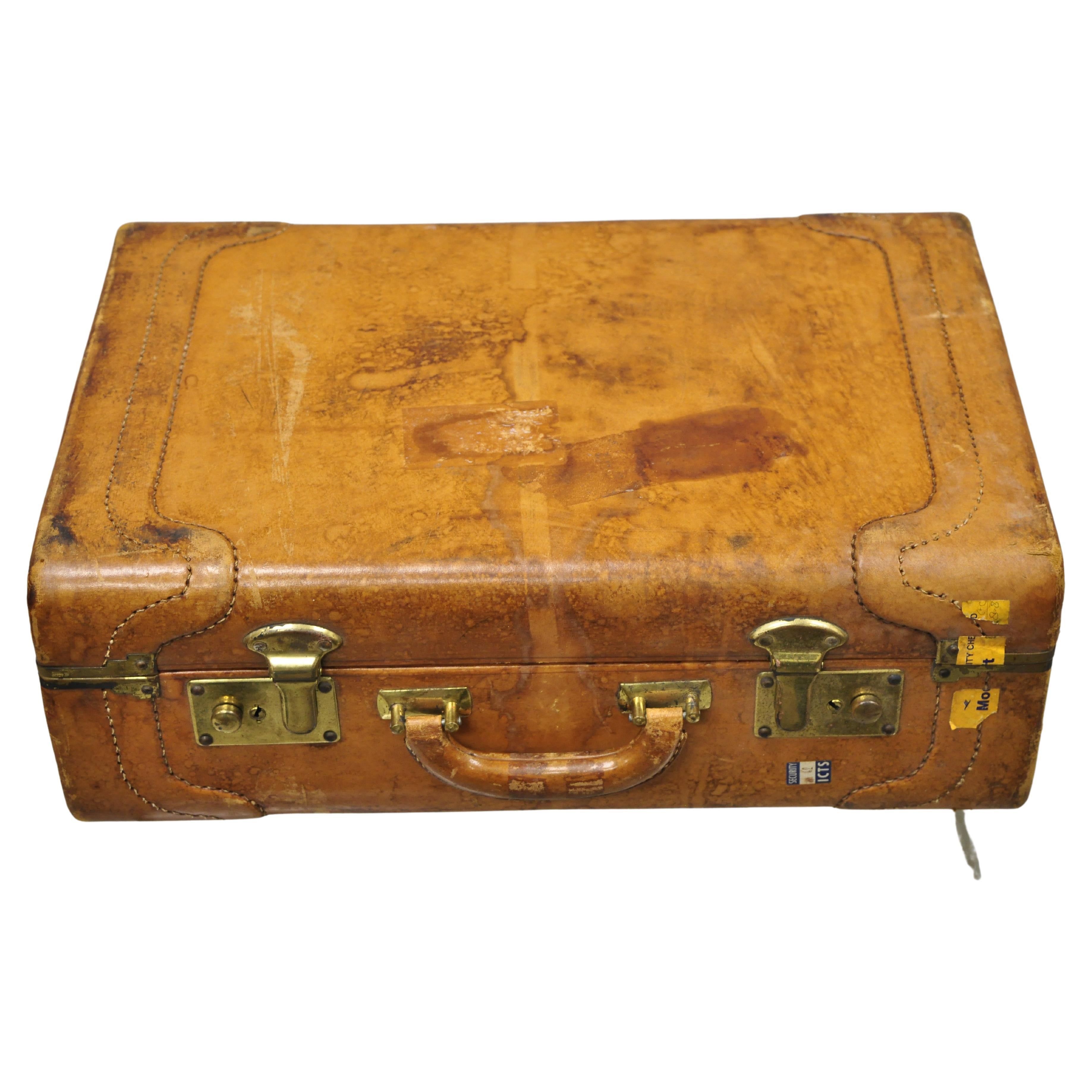 Vintage sales leather suitcase