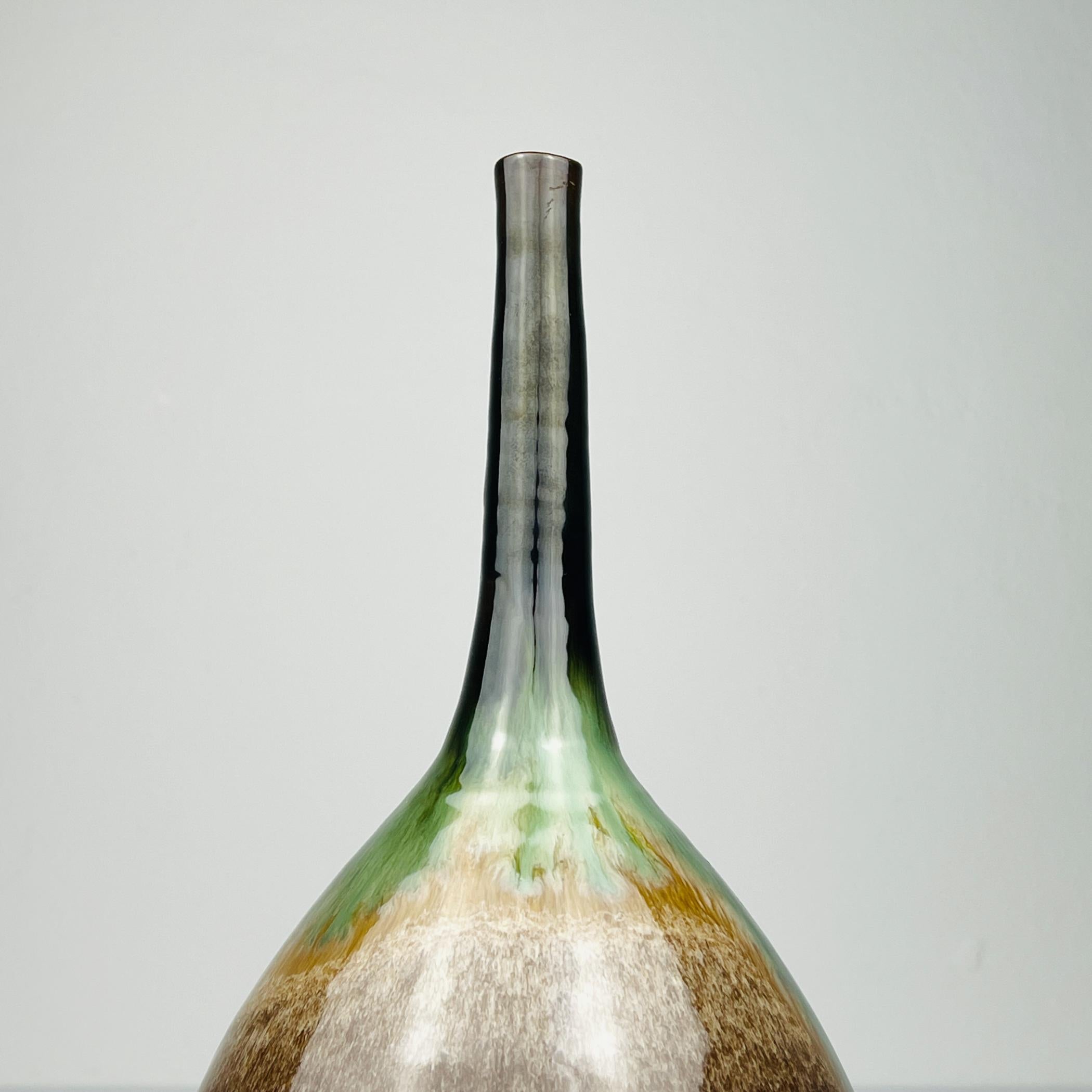 Vintage Vase aus brauner Keramik von Piqueres, Spanien, 1970er Jahre im Angebot 5