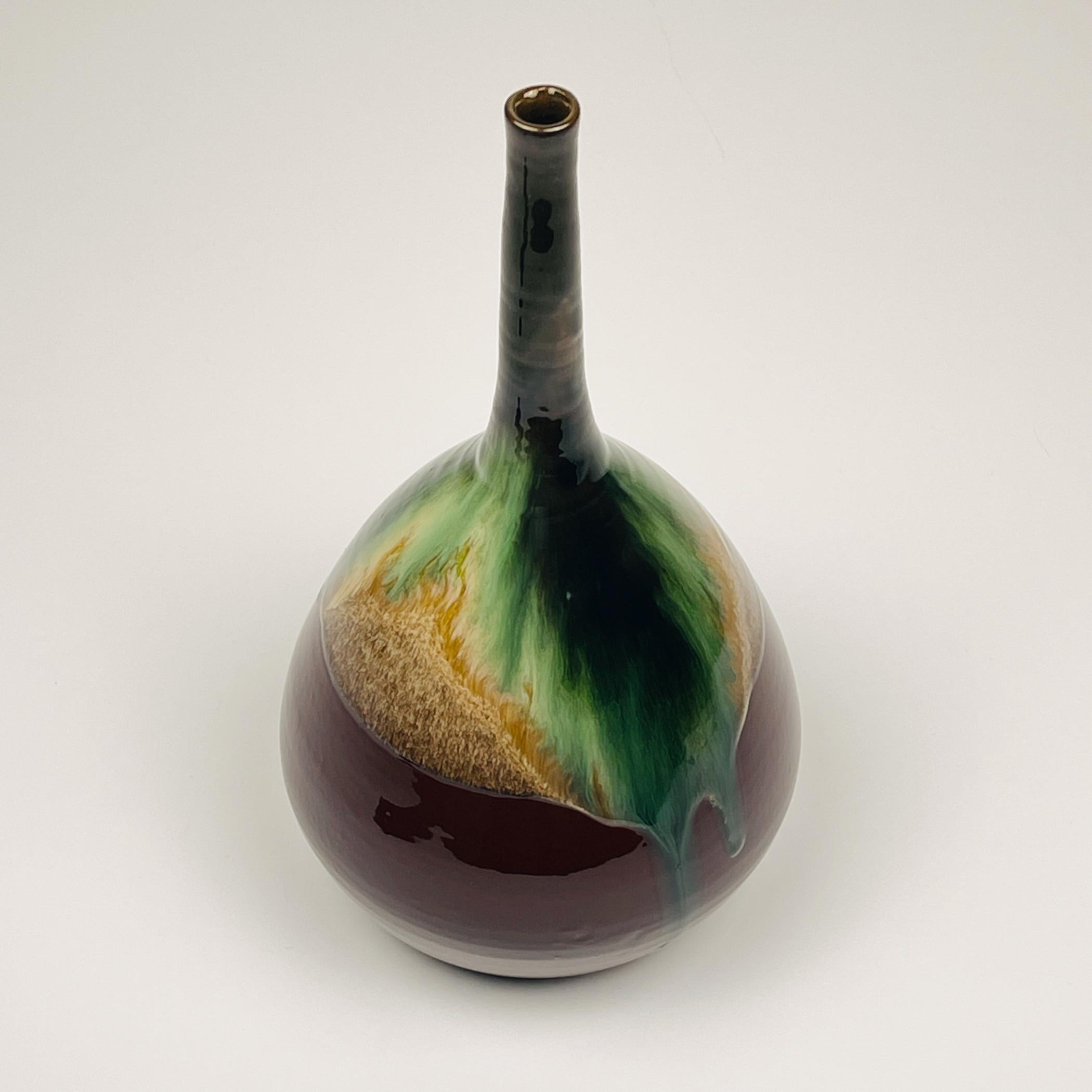 Vintage Vase aus brauner Keramik von Piqueres, Spanien, 1970er Jahre im Zustand „Gut“ im Angebot in Miklavž Pri Taboru, SI