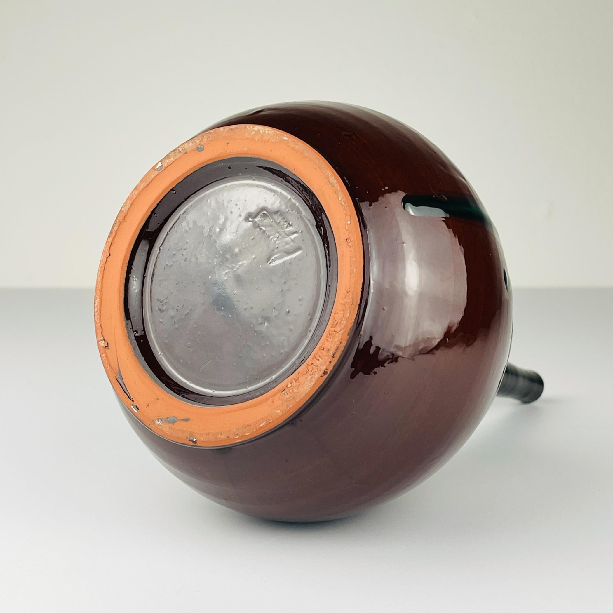 Vintage Vase aus brauner Keramik von Piqueres, Spanien, 1970er Jahre im Angebot 1