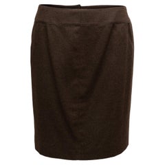 Vintage Brown Chanel Fall/Winter 1999 Cashmere Skirt