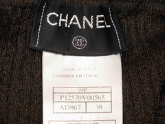 Vintage Brown Chanel Spring/Summer 1999 Linen Knit Maxi Skirt Size FR 38