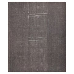 Vintage Brown Charcoal Hand-Woven Goat Hair Kilim 10'10''x13'4''