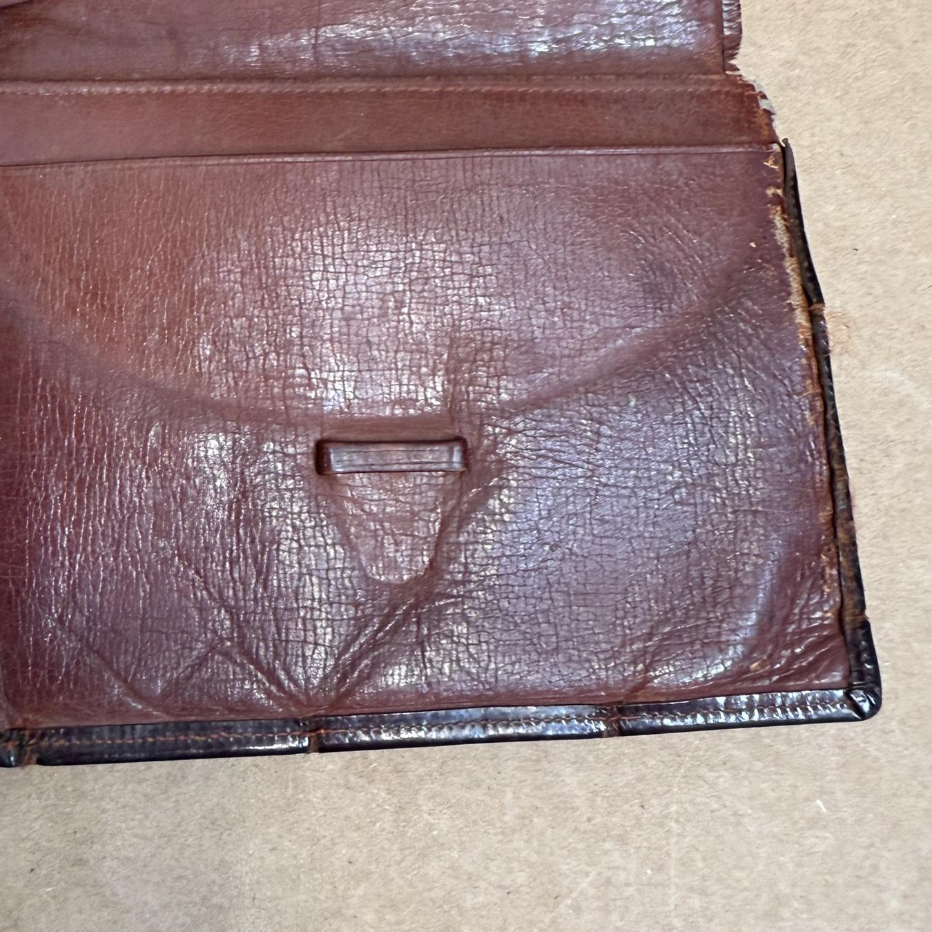 Distressed Brown Crocodile Wallet Italy For Sale 7
