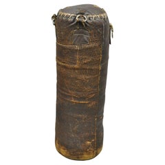 Vintage Brown Distressed Leather Stitched Gym Punching Boxing Heavy Bag