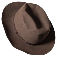 Vintage Brown Fabric Hat