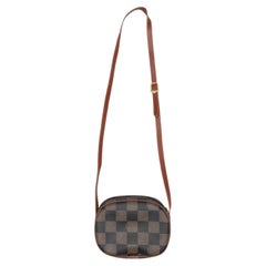 Borsa a tracolla piccola Fendi Pequin marrone vintage
